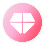 Pink Blings gem icon representing AI optimization.