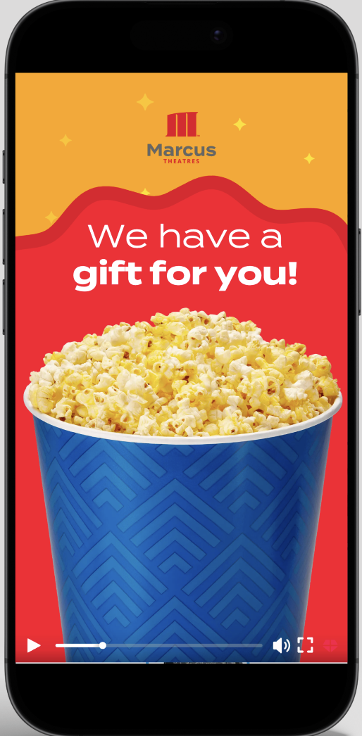 How Marcus Theatres drove a 5x click rate lift and 44% conversion increase with personalized birthday video
