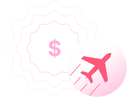 Travel vertical graphic showing an airplane and dollar icon illustrating booking recovery.