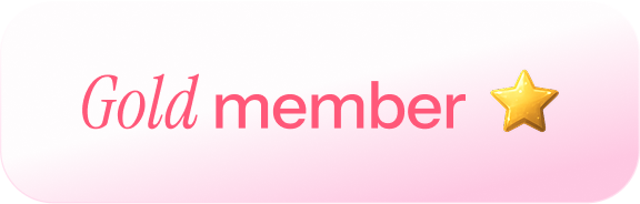 Travel vertical graphic showing a gold member loyalty status badge.