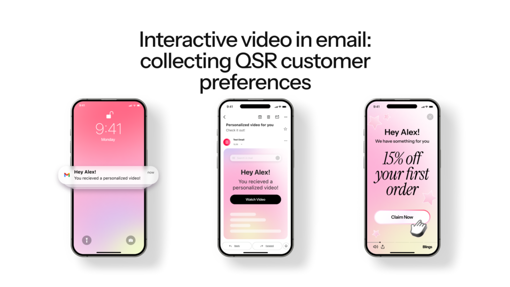 Interactive video in email: how QSRs can collect customer preferences directly inside the inbox