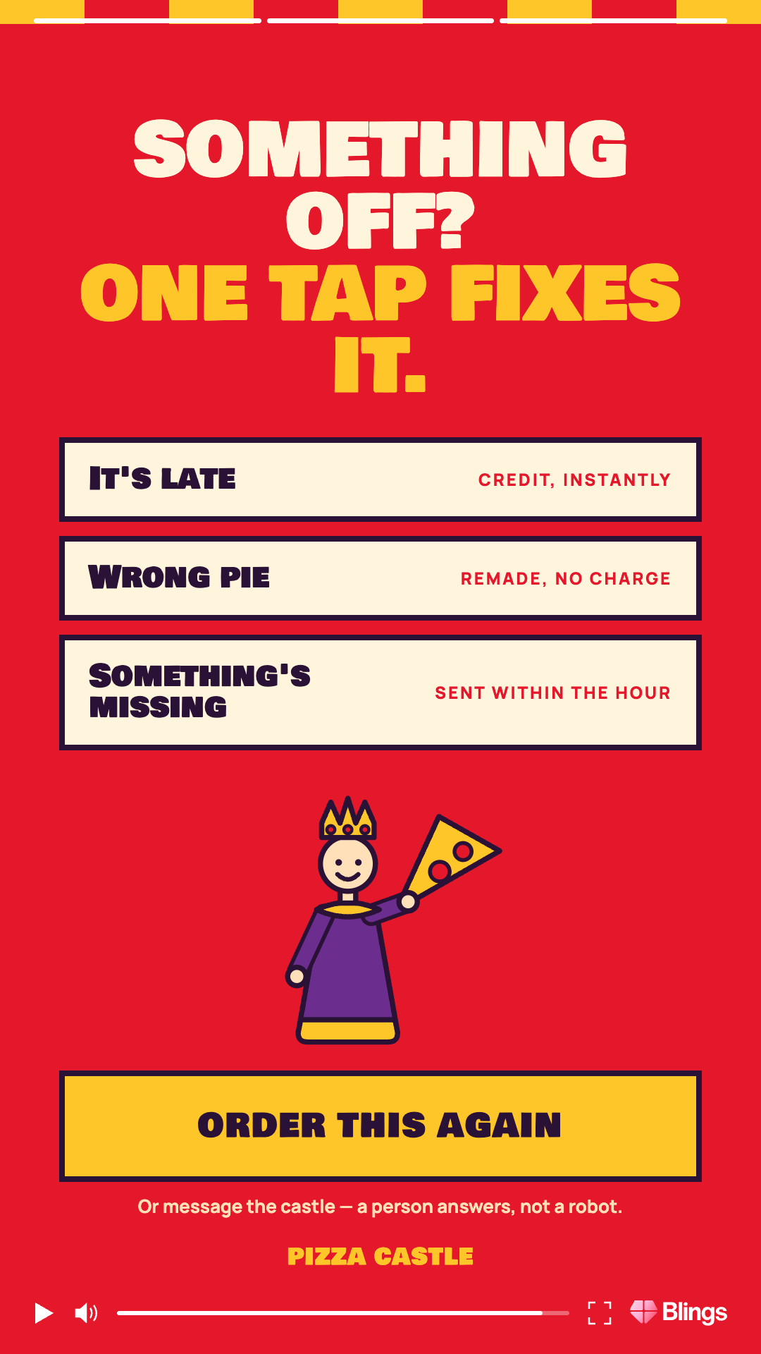 pizza castle order 03 wrong