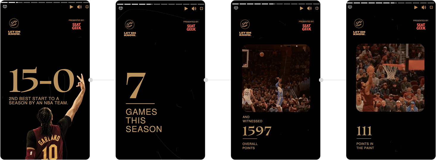How the Cavs increased engagement and boosted fan loyalty with a hyper-personalized video 1 cavs screens